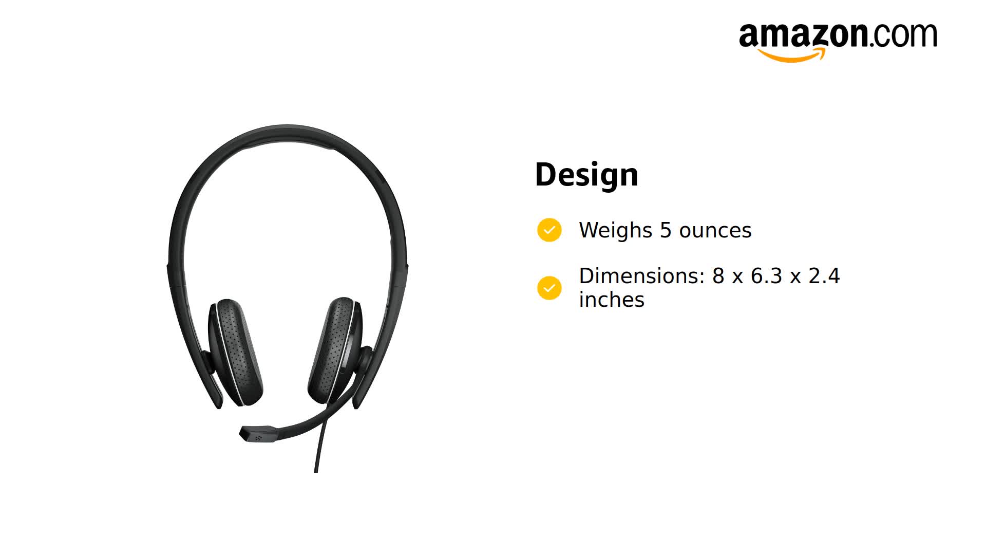 Amazon.com: EPOS Adapt 165 USB II - Wired, Double-Sided Headset
